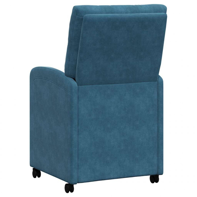 Krzesełka jadalne na kółkach 2 pcs Niebieski 58 x 67 x 97 cm