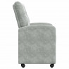 Krzesełka jadalne na kółkach 2 pcs Jasnoszary 58 x 67 x 97 cm