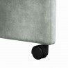 Krzesełka jadalne na kółkach 2 pcs Jasnoszary 58 x 67 x 97 cm