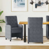 Krzesełka jadalne na kółkach 2 pcs ciemno szary 58 x 67 x 97 cm
