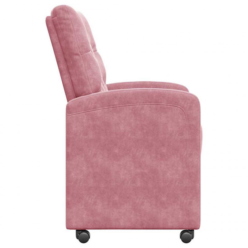 Krzesełka jadalne na kółkach 2 pcs Różowy 58 x 67 x 97 cm