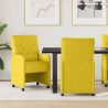 Krzesełka jadalne na kółkach 2 pcs Żółty 58 x 67 x 97 cm