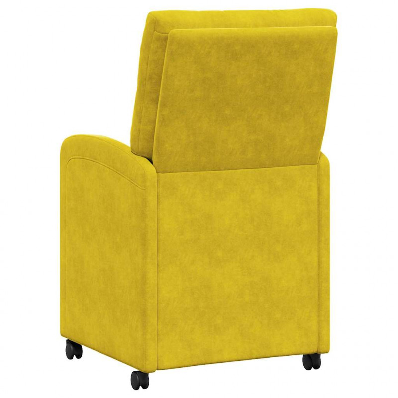 Krzesełka jadalne na kółkach 2 pcs Żółty 58 x 67 x 97 cm