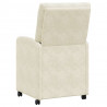 Krzesełka jadalne na kółkach 2 pcs Kremowy 58 x 67 x 97 cm