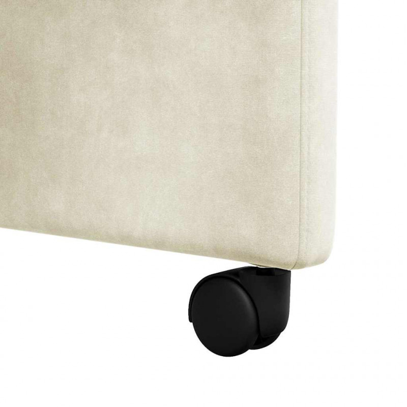 Krzesełka jadalne na kółkach 2 pcs Kremowy 58 x 67 x 97 cm
