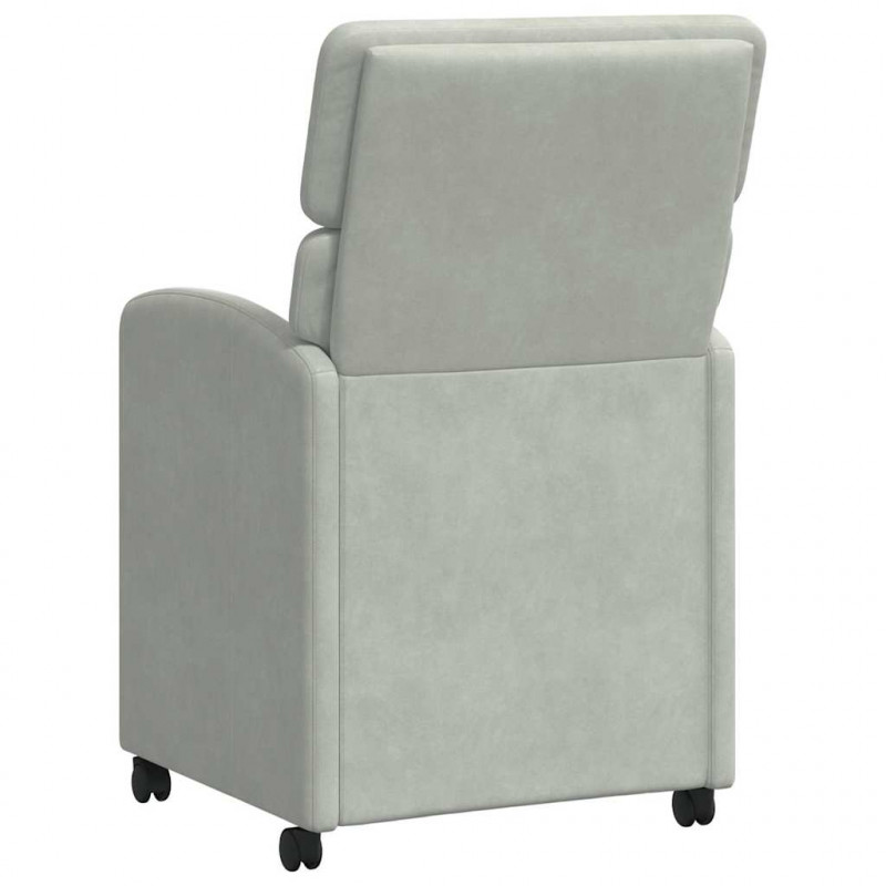 Krzesełka jadalne na kółkach 2 pcs Jasnoszary 58 x 65 x 98 cm