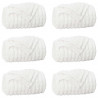 Koce narzutowe 6 pcs Biały 200 x 150 cm Polar