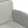 Krzesełka jadalne na kółkach 2 pcs Jasnoszary 58 x 65 x 98 cm