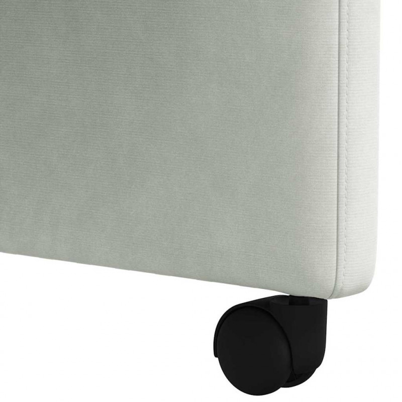 Krzesełka jadalne na kółkach 2 pcs Jasnoszary 58 x 65 x 98 cm
