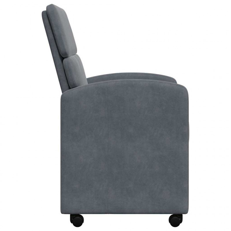 Krzesełka jadalne na kółkach 2 pcs ciemno szary 58 x 65 x 98 cm