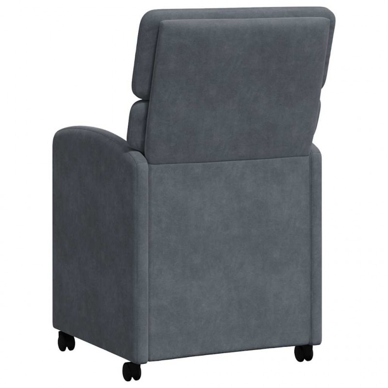 Krzesełka jadalne na kółkach 2 pcs ciemno szary 58 x 65 x 98 cm
