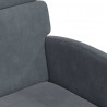 Krzesełka jadalne na kółkach 2 pcs ciemno szary 58 x 65 x 98 cm