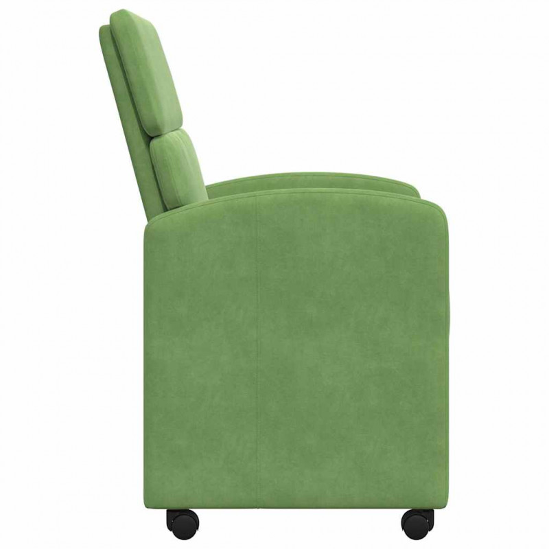 Krzesełka jadalne na kółkach 2 pcs jasnozielony 58 x 65 x 98 cm