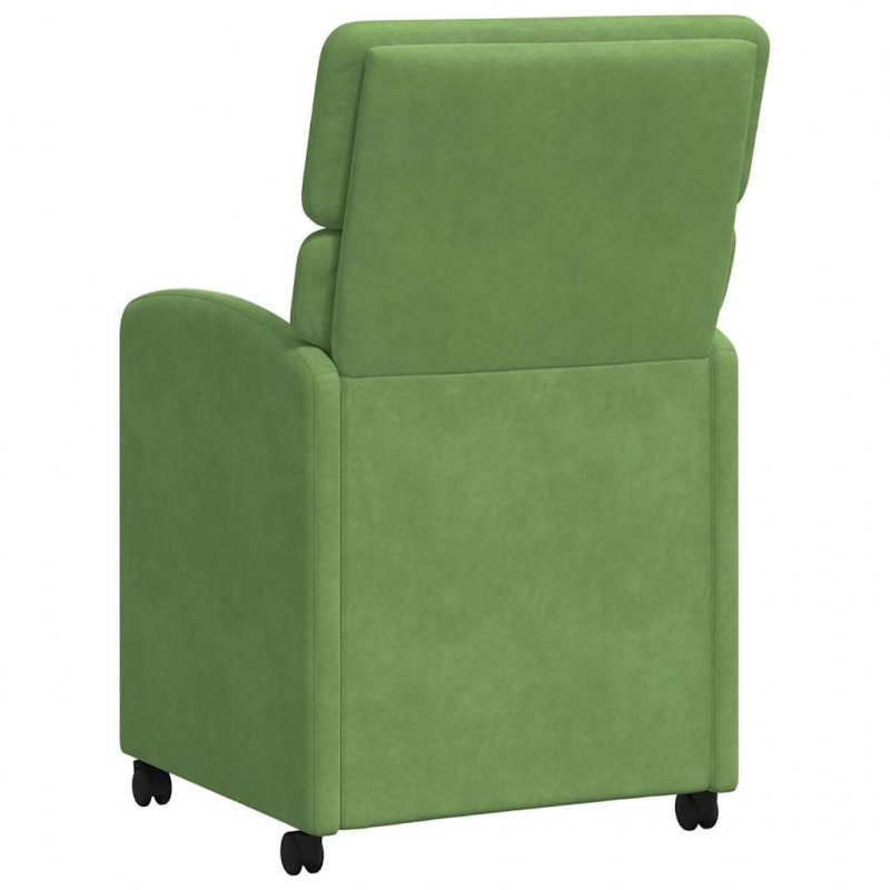 Krzesełka jadalne na kółkach 2 pcs jasnozielony 58 x 65 x 98 cm