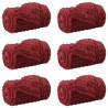 Koce narzutowe 6 pcs Bordeaux Czerwony 150 x 130 cm Polar