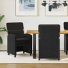 Krzesełka jadalne na kółkach 2 pcs Czarny 58 x 65 x 98 cm