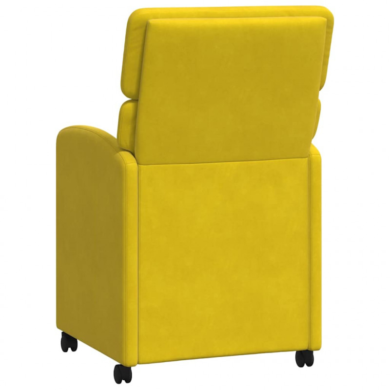 Krzesełka jadalne na kółkach 2 pcs Żółty 58 x 65 x 98 cm