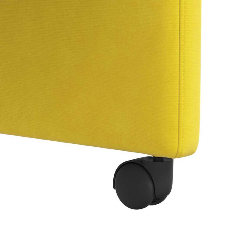 Krzesełka jadalne na kółkach 2 pcs Żółty 58 x 65 x 98 cm