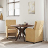 Krzesełka jadalne na kółkach 2 pcs Brązowy 58 x 65 x 98 cm