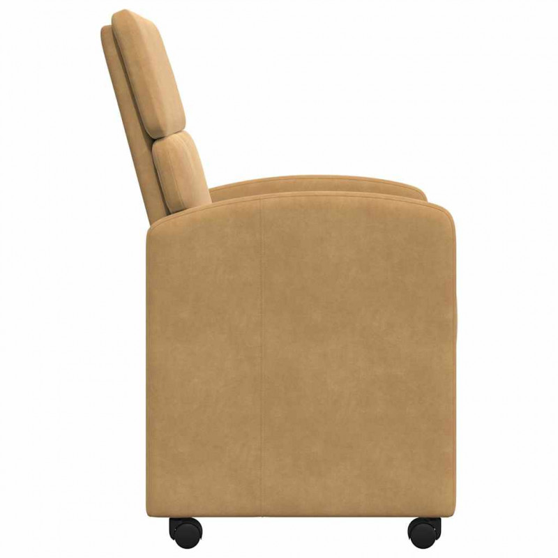 Krzesełka jadalne na kółkach 2 pcs Brązowy 58 x 65 x 98 cm
