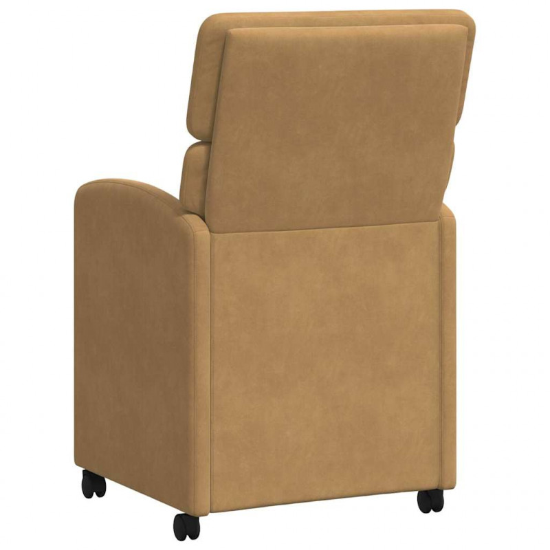 Krzesełka jadalne na kółkach 2 pcs Brązowy 58 x 65 x 98 cm