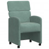 Krzesełka jadalne na kółkach 2 pcs morska zieleń Aksamit