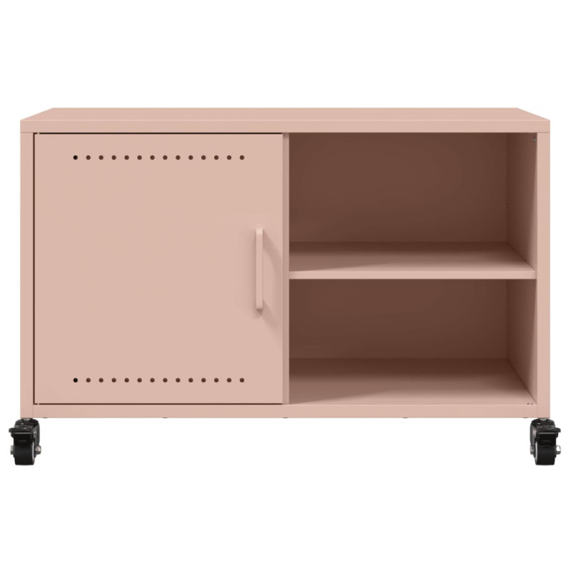 Szafka RTV, różowa, 68x39x43,5 cm, stal