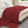 Koce narzutowe 6 pcs Bordeaux Czerwony 240 x 220 cm Polar