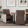 Krzesełka jadalne na kółkach 2 pcs Brązowy 58 x 65 x 98 cm