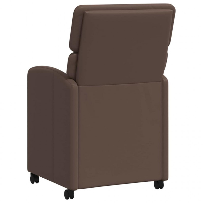 Krzesełka jadalne na kółkach 2 pcs Brązowy 58 x 65 x 98 cm