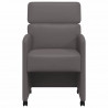Krzesełka jadalne na kółkach 2 pcs Szary 58 x 65 x 98 cm