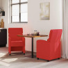 Krzesełka jadalne na kółkach 2 pcs Czerwony 58 x 65 x 98 cm