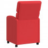 Krzesełka jadalne na kółkach 2 pcs Czerwony 58 x 65 x 98 cm