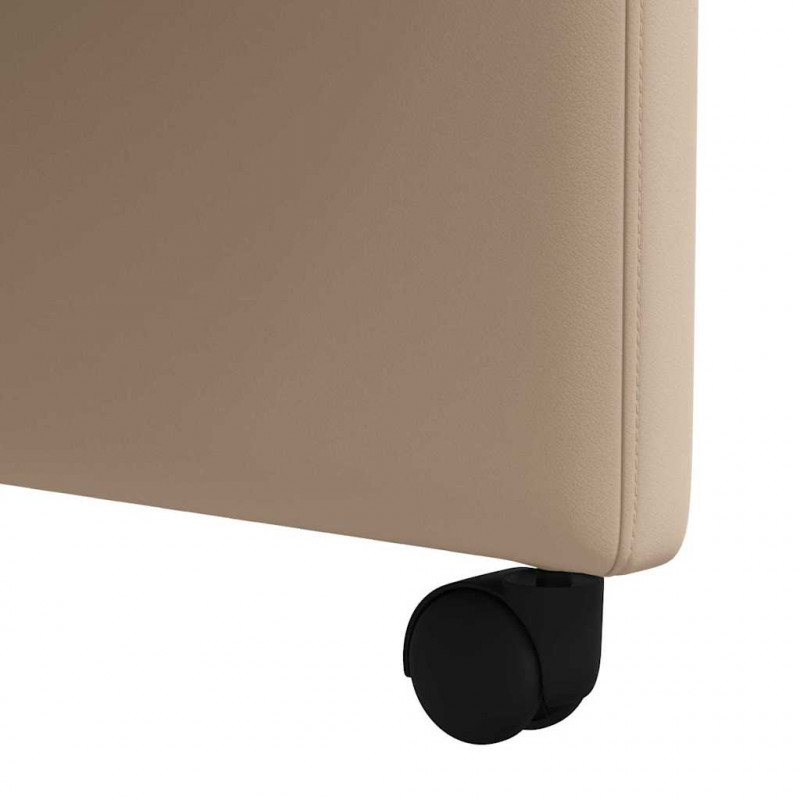 Krzesełka jadalne na kółkach 2 pcs Cappuccino 58 x 65 x 98 cm