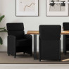 Krzesełka jadalne na kółkach 2 pcs Czarny 58 x 65 x 98 cm