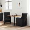Krzesełka jadalne na kółkach 2 pcs Czarny 58 x 65 x 98 cm