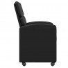 Krzesełka jadalne na kółkach 2 pcs Czarny 58 x 65 x 98 cm