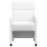 Krzesełka jadalne na kółkach 2 pcs Biały 58 x 65 x 98 cm