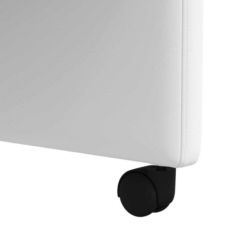 Krzesełka jadalne na kółkach 2 pcs Biały 58 x 65 x 98 cm