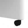 Krzesełka jadalne na kółkach 2 pcs Biały 58 x 65 x 98 cm