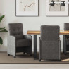 Krzesełka jadalne na kółkach 2 pcs Czarny 58 x 67 x 97 cm
