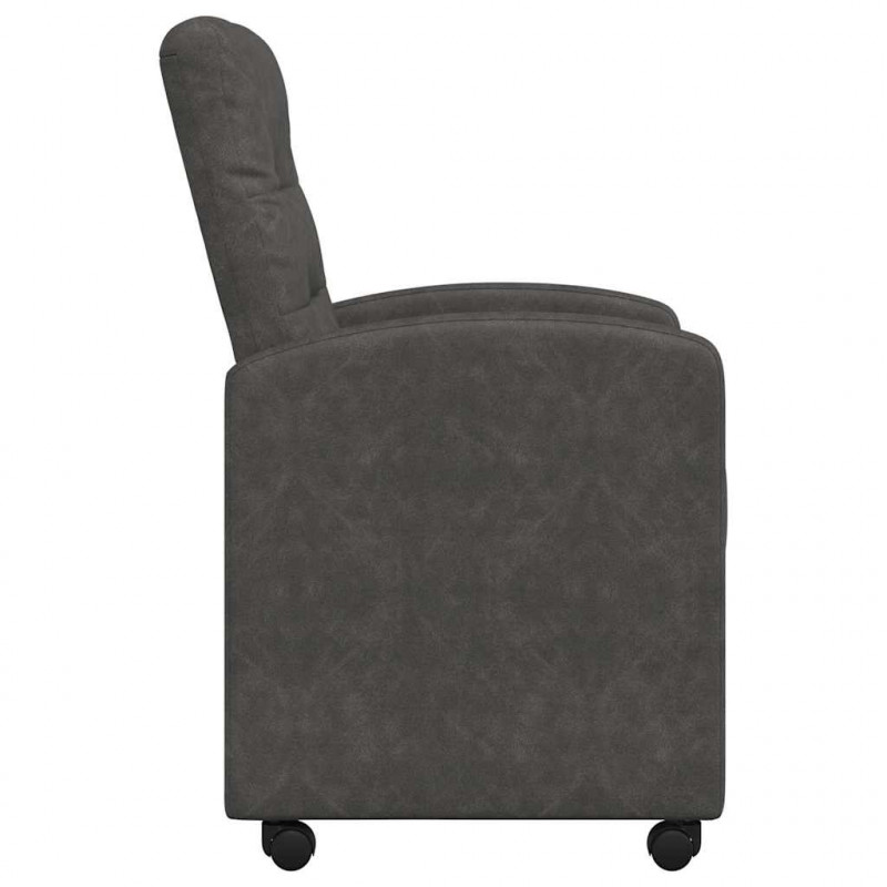 Krzesełka jadalne na kółkach 2 pcs Czarny 58 x 67 x 97 cm