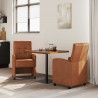 Krzesełka jadalne na kółkach 2 pcs Brązowy 58 x 67 x 97 cm