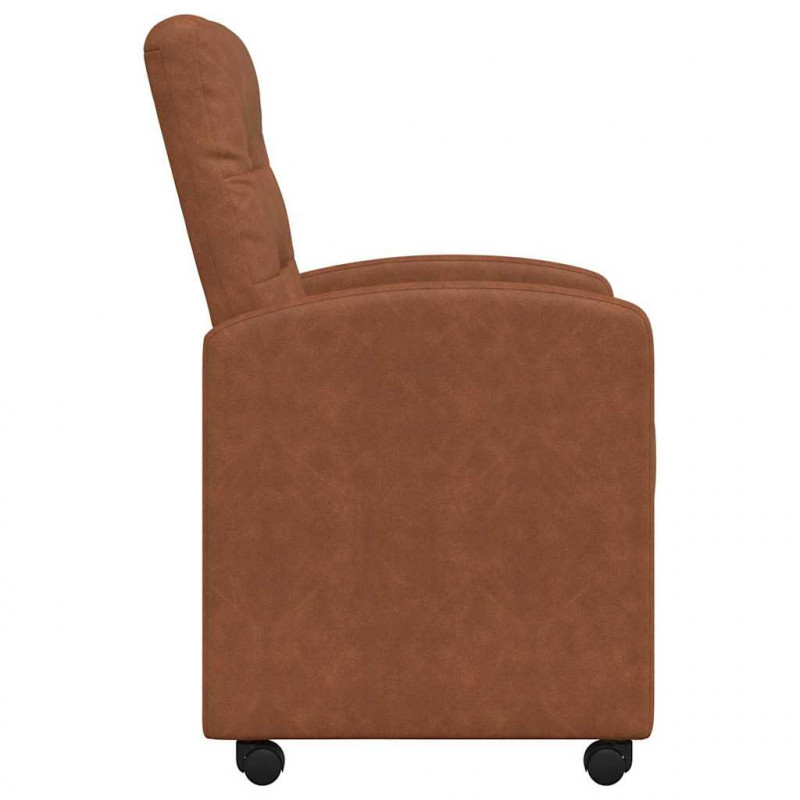 Krzesełka jadalne na kółkach 2 pcs Brązowy 58 x 67 x 97 cm