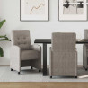 Krzesełka jadalne na kółkach 2 pcs Szary 58 x 67 x 97 cm