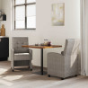 Krzesełka jadalne na kółkach 2 pcs Szary 58 x 67 x 97 cm