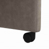 Krzesełka jadalne na kółkach 2 pcs Szary 58 x 67 x 97 cm