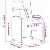 Krzesełka jadalne na kółkach 2 pcs Szary 58 x 67 x 97 cm