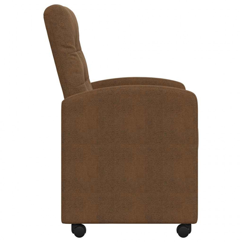 Krzesełka jadalne na kółkach 2 pcs Brązowy 58 x 67 x 97 cm