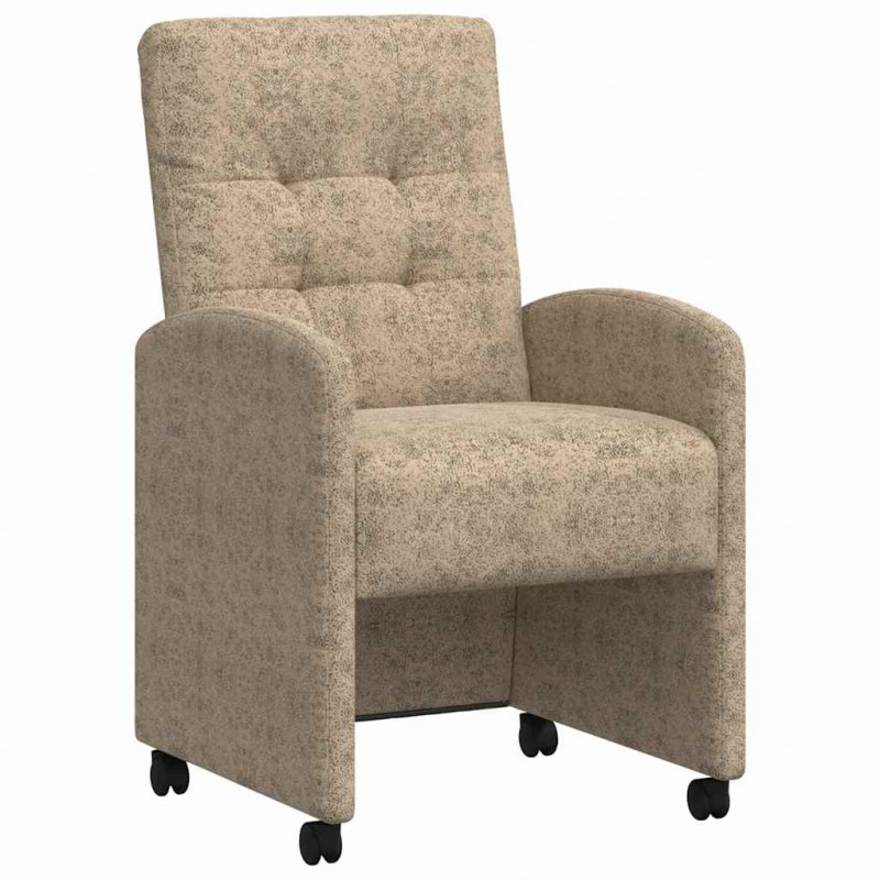 Krzesełka jadalne na kółkach 2 pcs Jasnoszary 58 x 67 x 97 cm